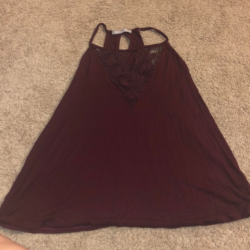 Casual burgundy tank top